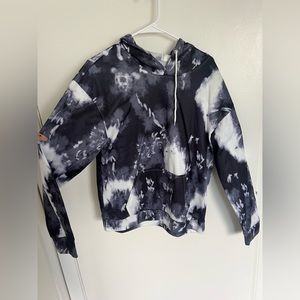 Black and white tie dye hoodie